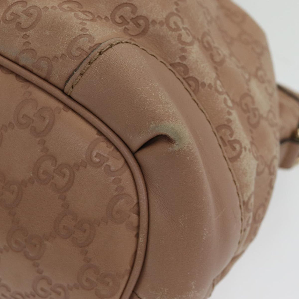 GUCCI GG Canvas Guccissima Hand Bag Leather 2way Pink Gold 247902 85982