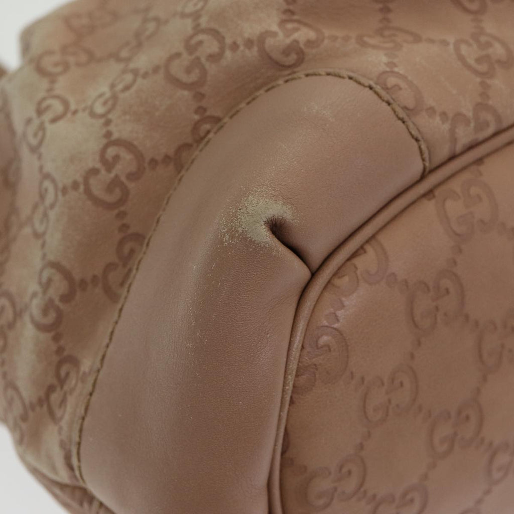 GUCCI GG Canvas Guccissima Hand Bag Leather 2way Pink Gold 247902 85982