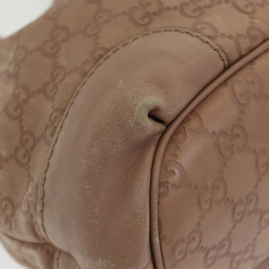 GUCCI GG Canvas Guccissima Hand Bag Leather 2way Pink Gold 247902 85982