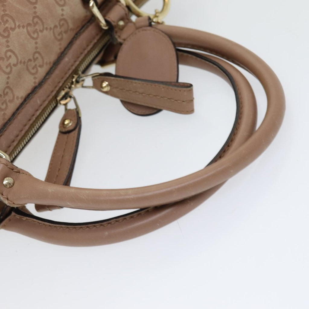 GUCCI GG Canvas Guccissima Hand Bag Leather 2way Pink Gold 247902 85982