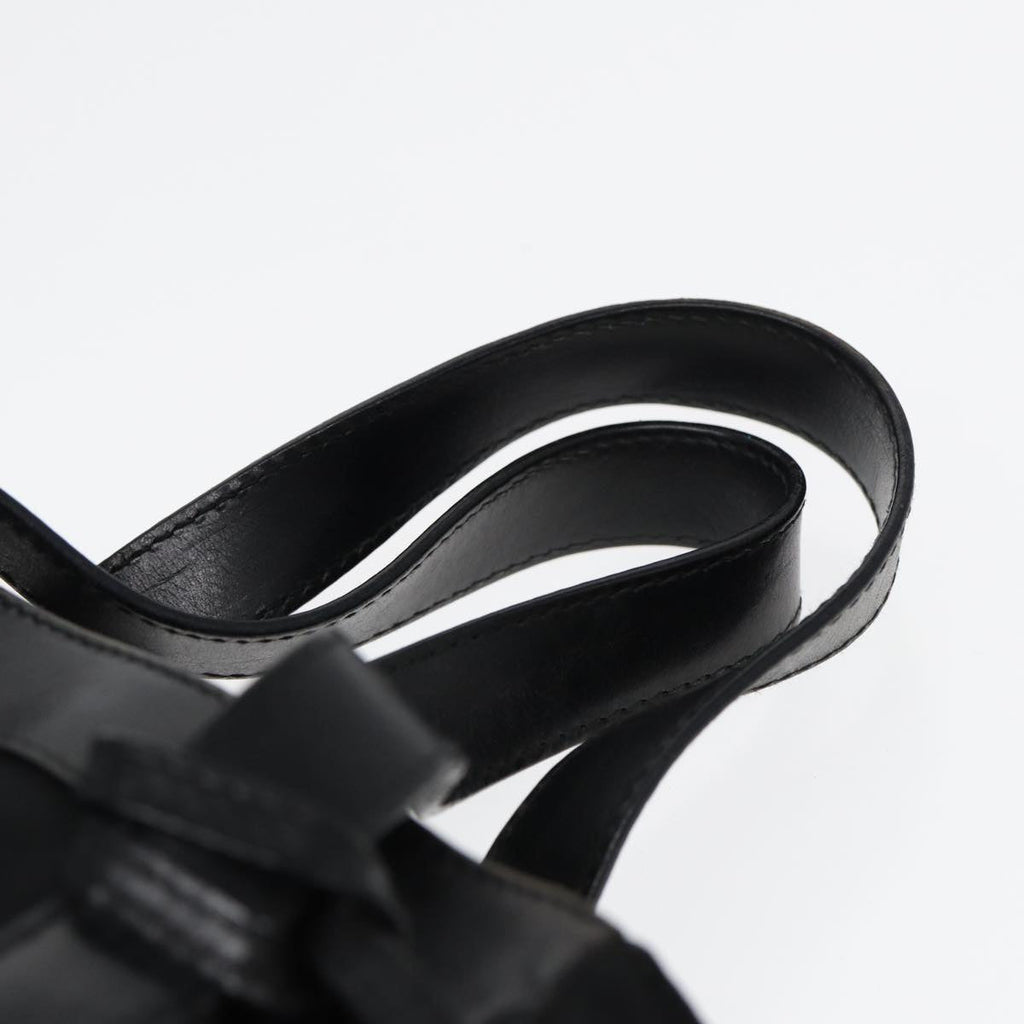 GUCCI Hand Bag Nylon Leather Black Silver 000 2854 0500 5 85984