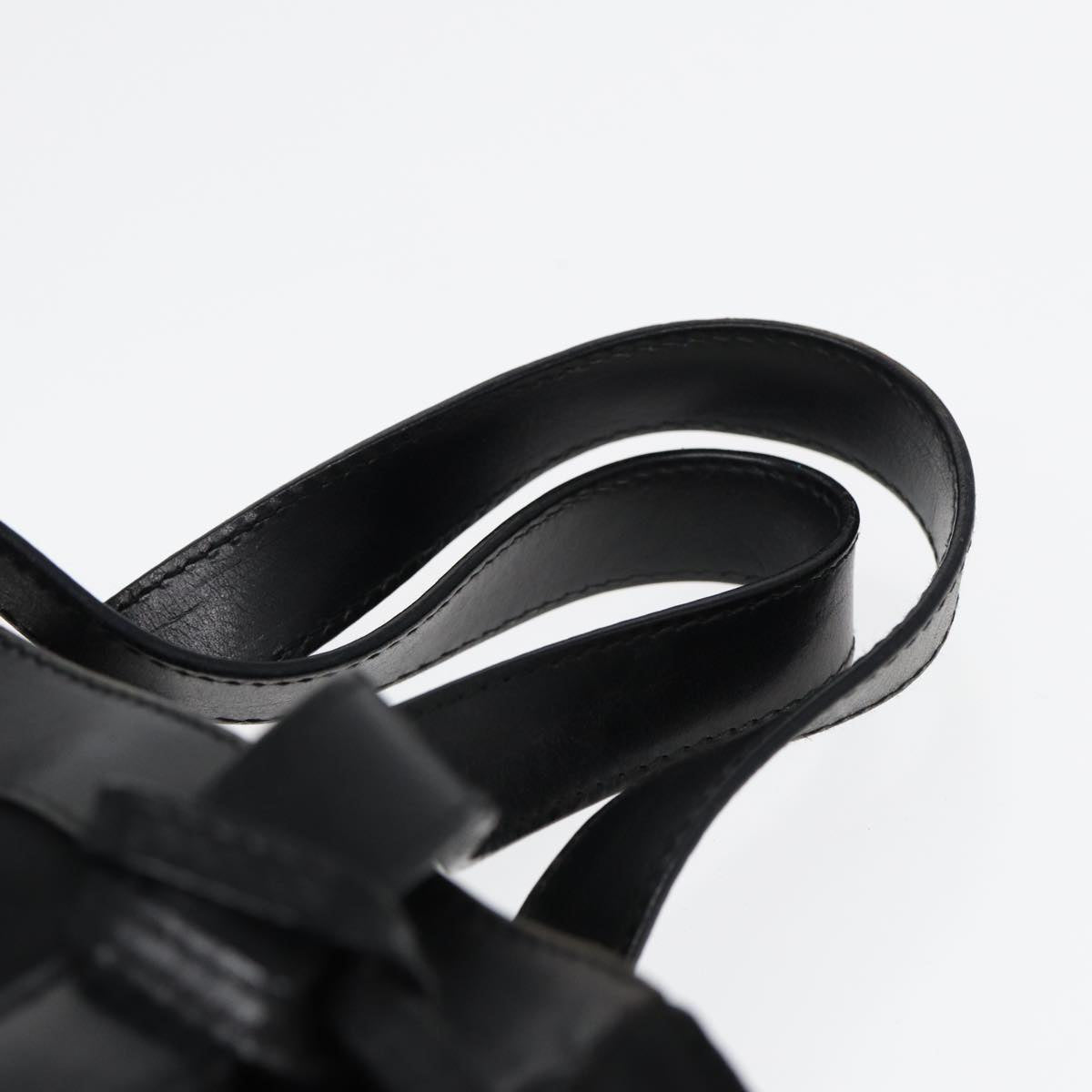 GUCCI Hand Bag Nylon Leather Black Silver 000 2854 0500 5 85984