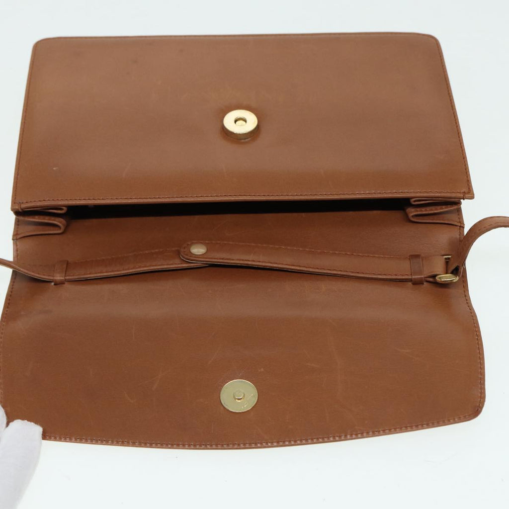 GUCCI Shoulder Bag Leather Brown Gold 004 406 0105 85985