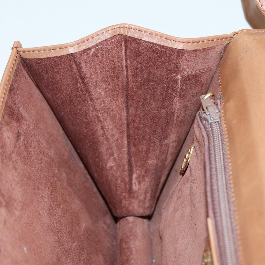 GUCCI Shoulder Bag Leather Brown Gold 004 406 0105 85985