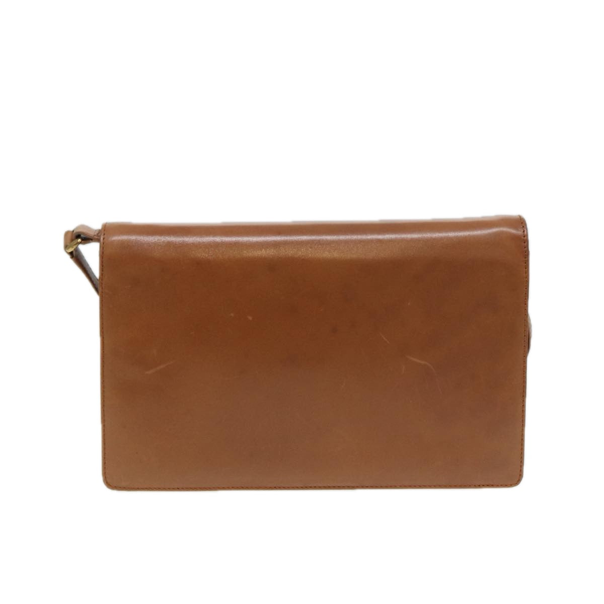 GUCCI Shoulder Bag Leather Brown Gold 004 406 0105 85985
