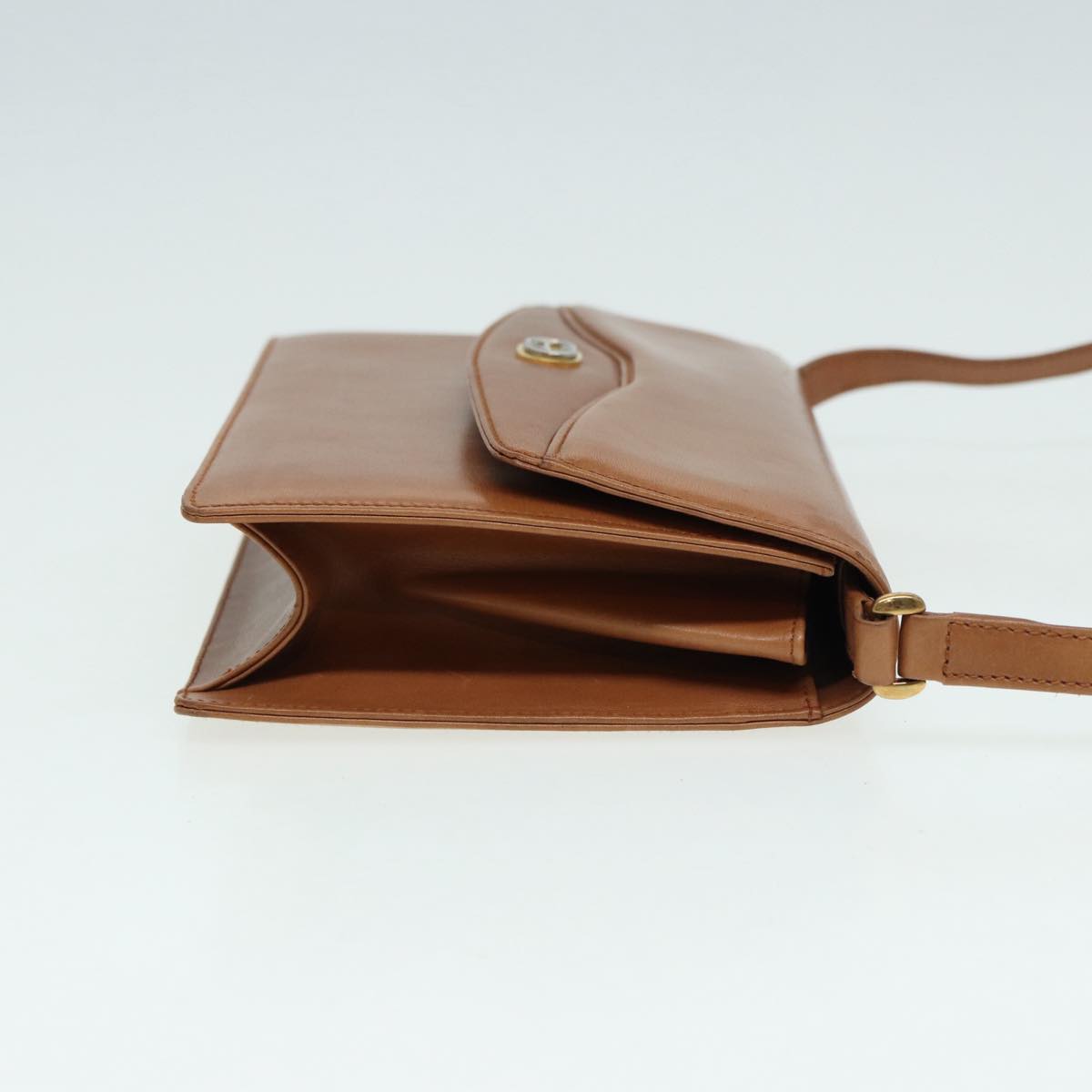 GUCCI Shoulder Bag Leather Brown Gold 004 406 0105 85985