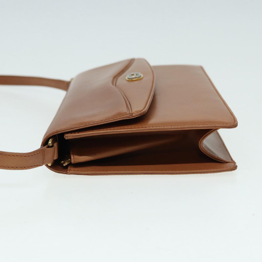 GUCCI Shoulder Bag Leather Brown Gold 004 406 0105 85985
