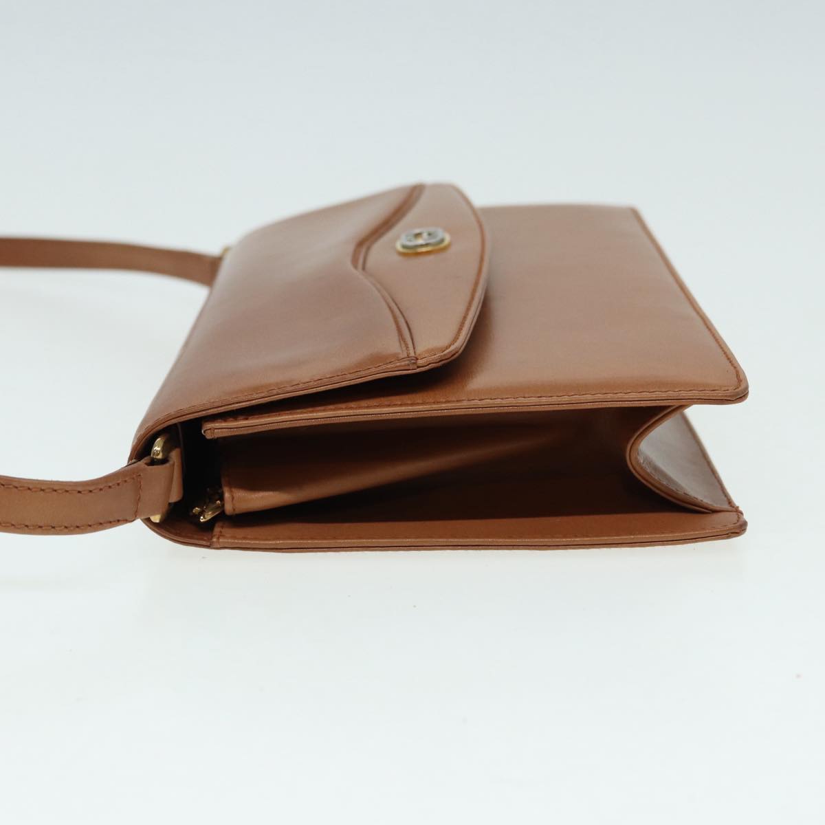 GUCCI Shoulder Bag Leather Brown Gold 004 406 0105 85985
