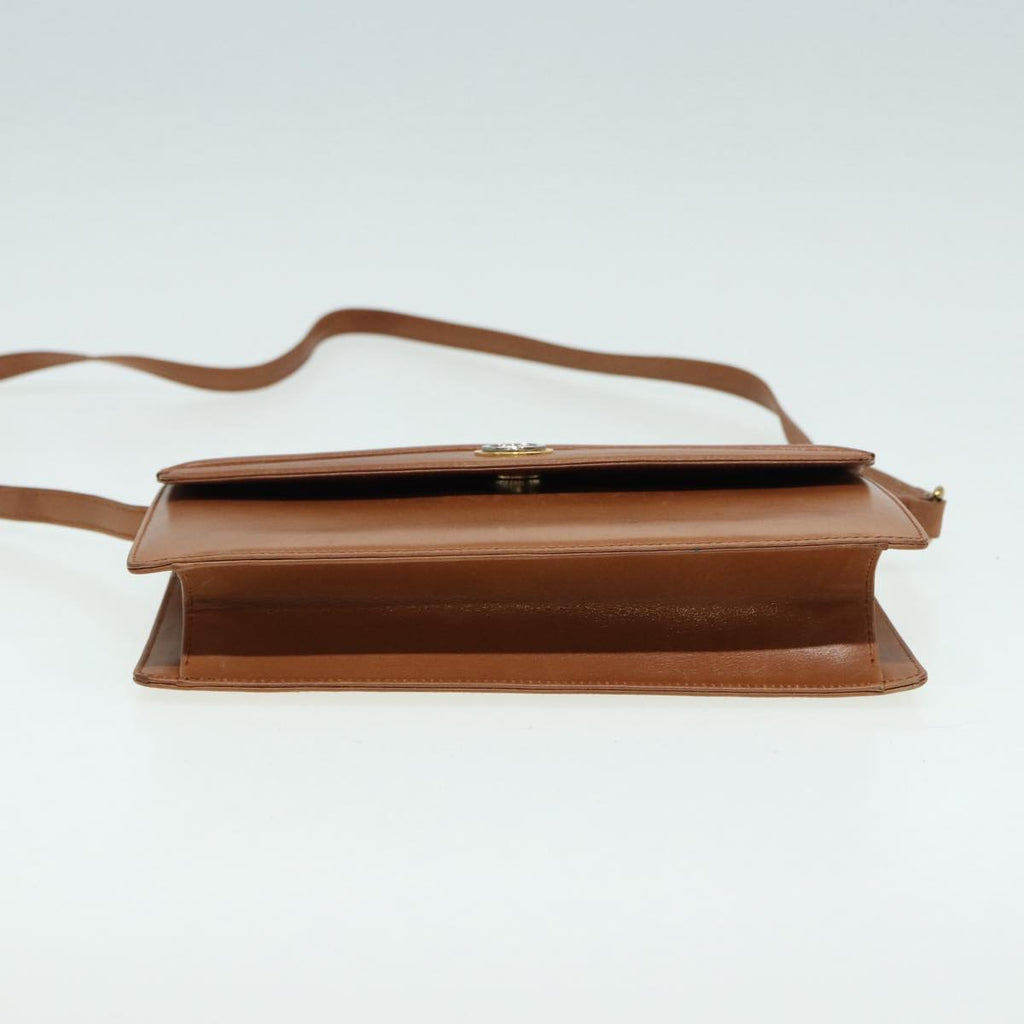 GUCCI Shoulder Bag Leather Brown Gold 004 406 0105 85985