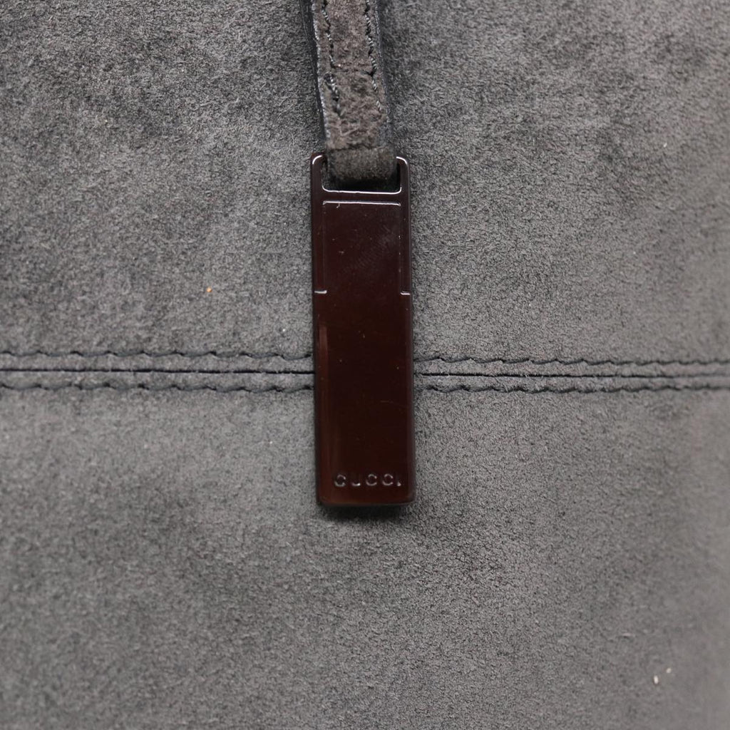 GUCCI Hand Bag Suede 2way Gray 002 2113 0475 85988