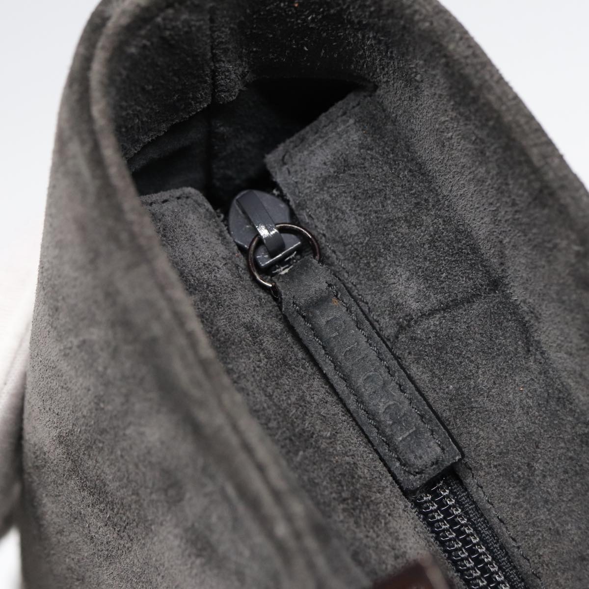 GUCCI Hand Bag Suede 2way Gray 002 2113 0475 85988