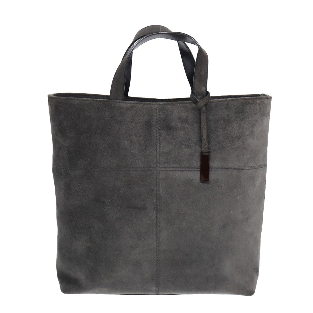 GUCCI Hand Bag Suede 2way Gray 002 2113 0475 85988