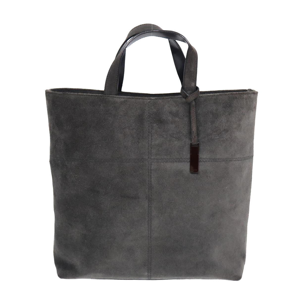 GUCCI Hand Bag Suede 2way Gray 002 2113 0475 85988