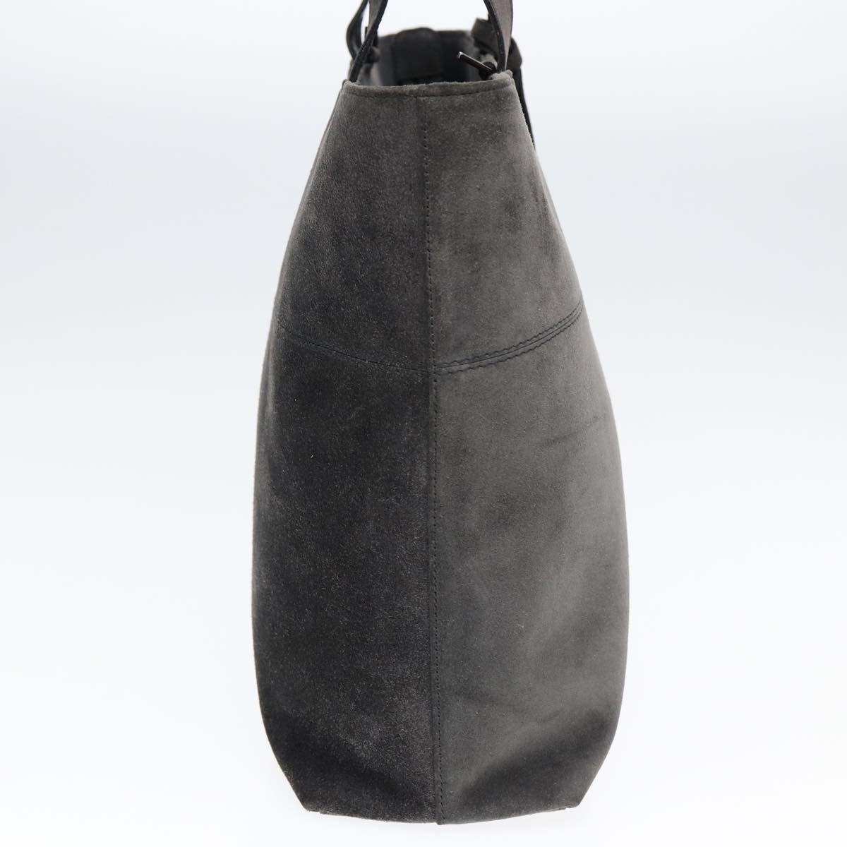 GUCCI Hand Bag Suede 2way Gray 002 2113 0475 85988