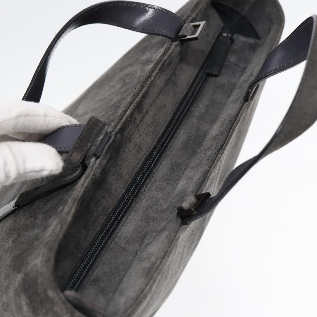 GUCCI Hand Bag Suede 2way Gray 002 2113 0475 85988