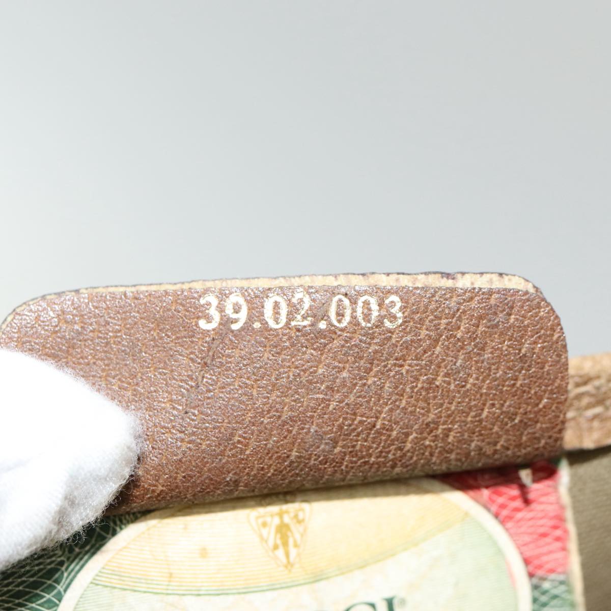 GUCCI GG Canvas Web Sherry Line Tote Bag PVC Beige Green Red 85989
