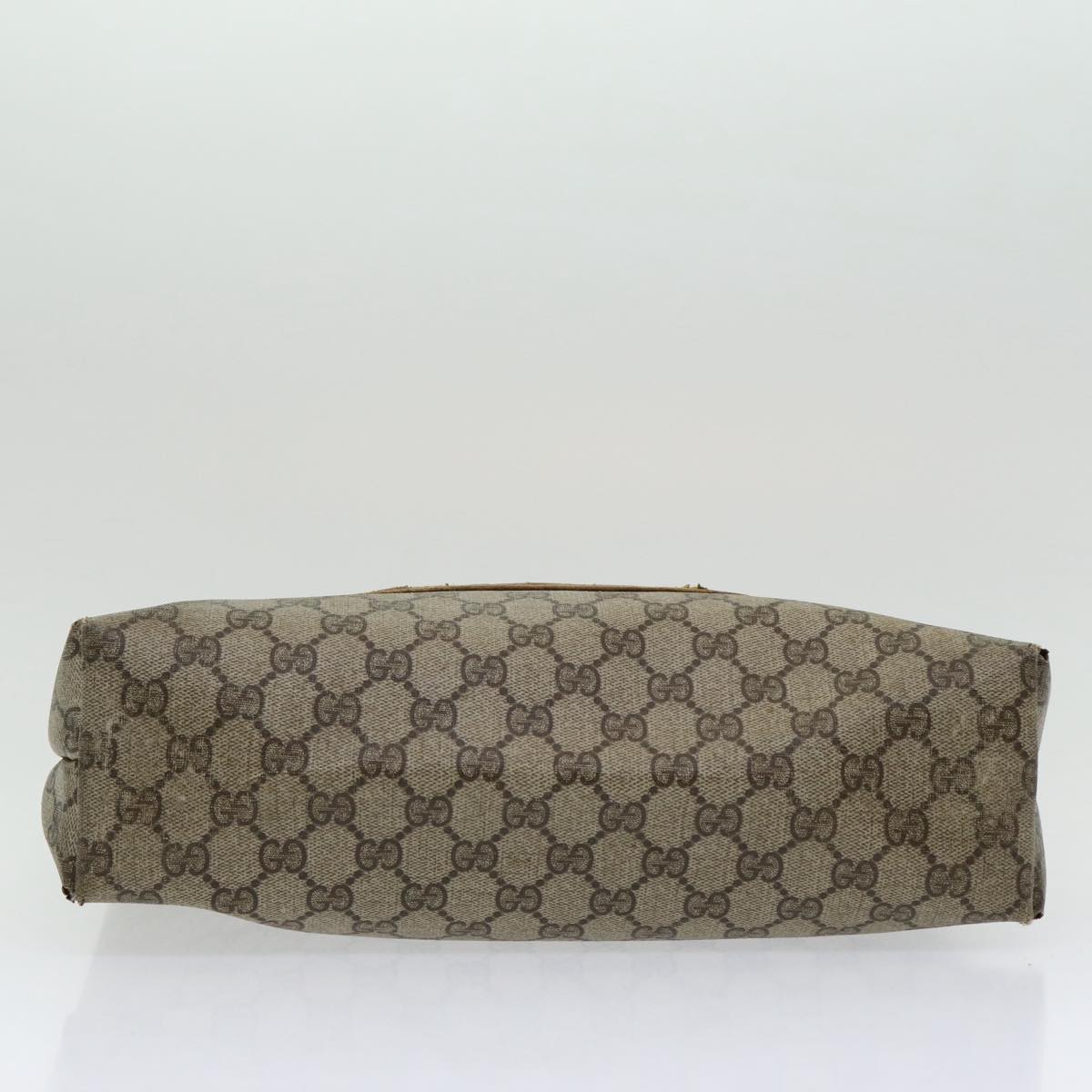 GUCCI GG Canvas Web Sherry Line Tote Bag PVC Beige Green Red 85989