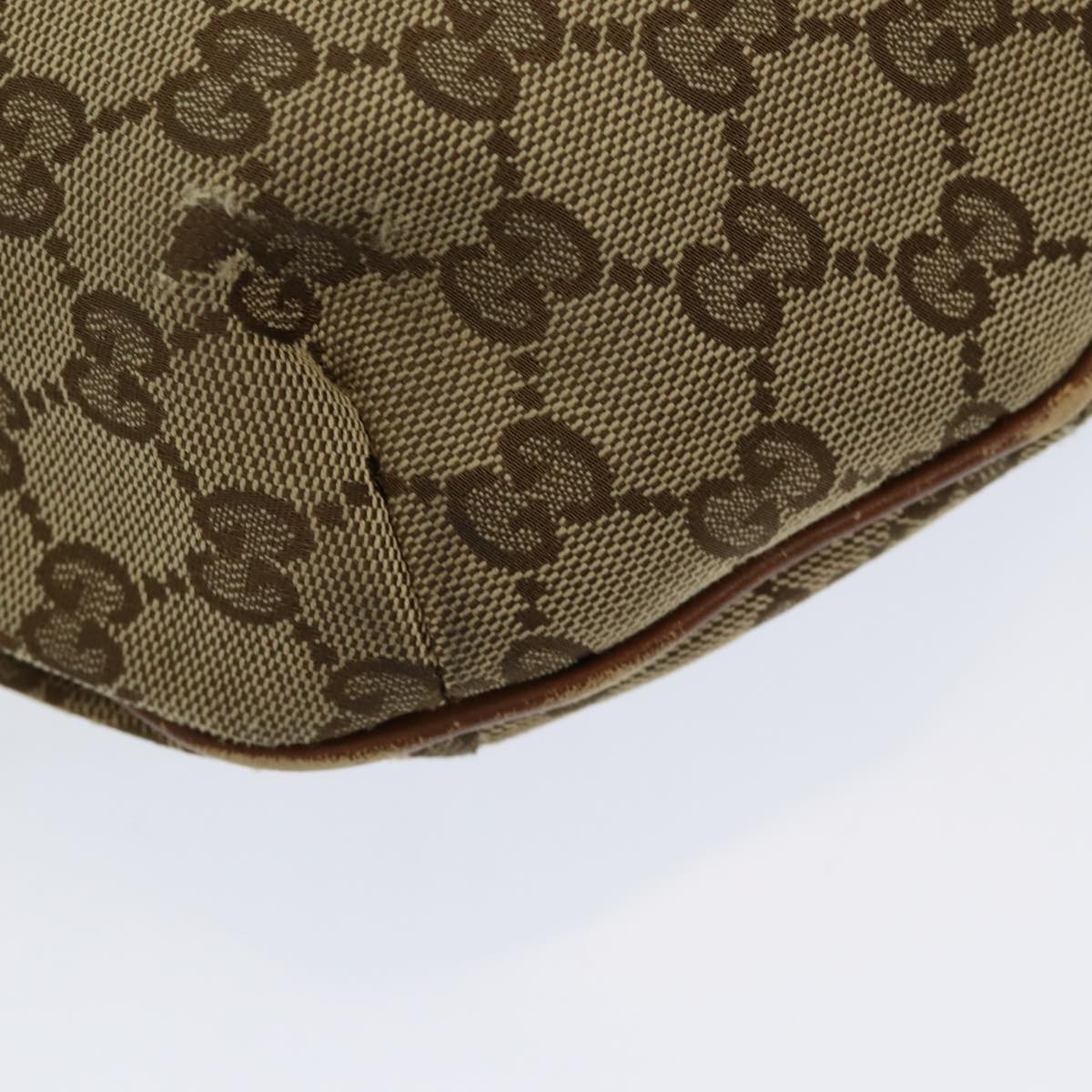GUCCI GG Canvas Web Sherry Line Shoulder Bag Beige Silver Red 353399 85990