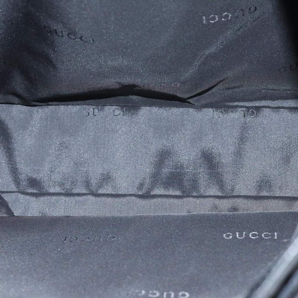 GUCCI Jackie Shoulder Bag Nylon Black Silver 001 3355 85992
