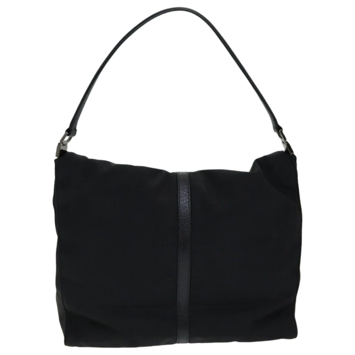 GUCCI Jackie Shoulder Bag Nylon Black Silver 001 3355 85992