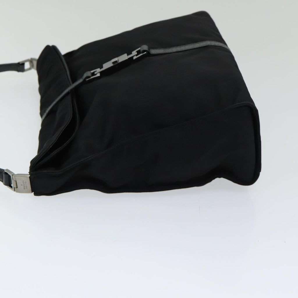 GUCCI Jackie Shoulder Bag Nylon Black Silver 001 3355 85992