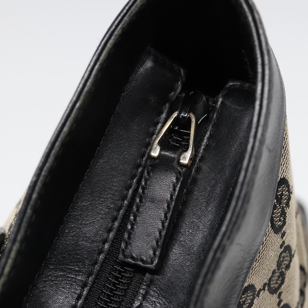GUCCI GG Canvas Hand Bag Navy Gold 002 1119 85995