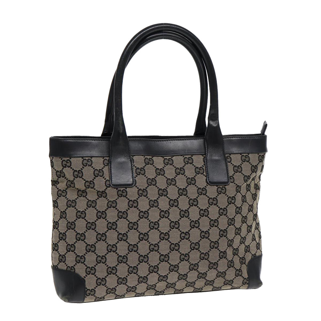 GUCCI GG Canvas Hand Bag Navy Gold 002 1119 85995