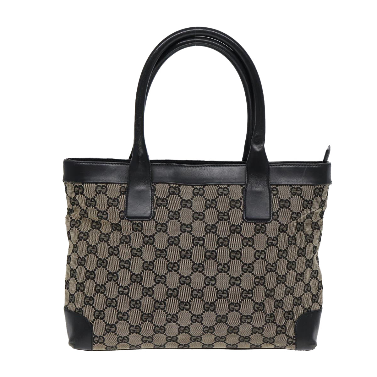 GUCCI GG Canvas Hand Bag Navy Gold 002 1119 85995