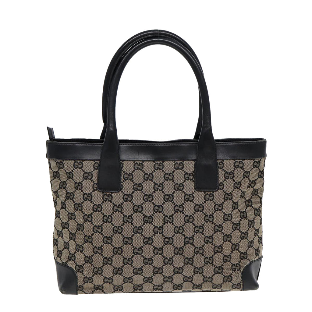 GUCCI GG Canvas Hand Bag Navy Gold 002 1119 85995