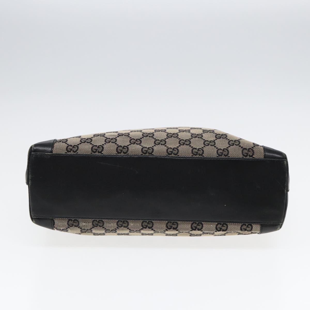 GUCCI GG Canvas Hand Bag Navy Gold 002 1119 85995