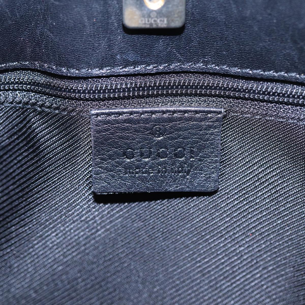 GUCCI GG Canvas Shoulder Bag Black Gold 33900 85998