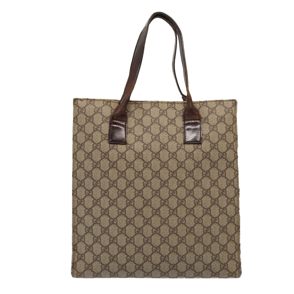 GUCCI GG Supreme Micro GG Supreme Tote Bag PVC Leather 2Set Beige 85999