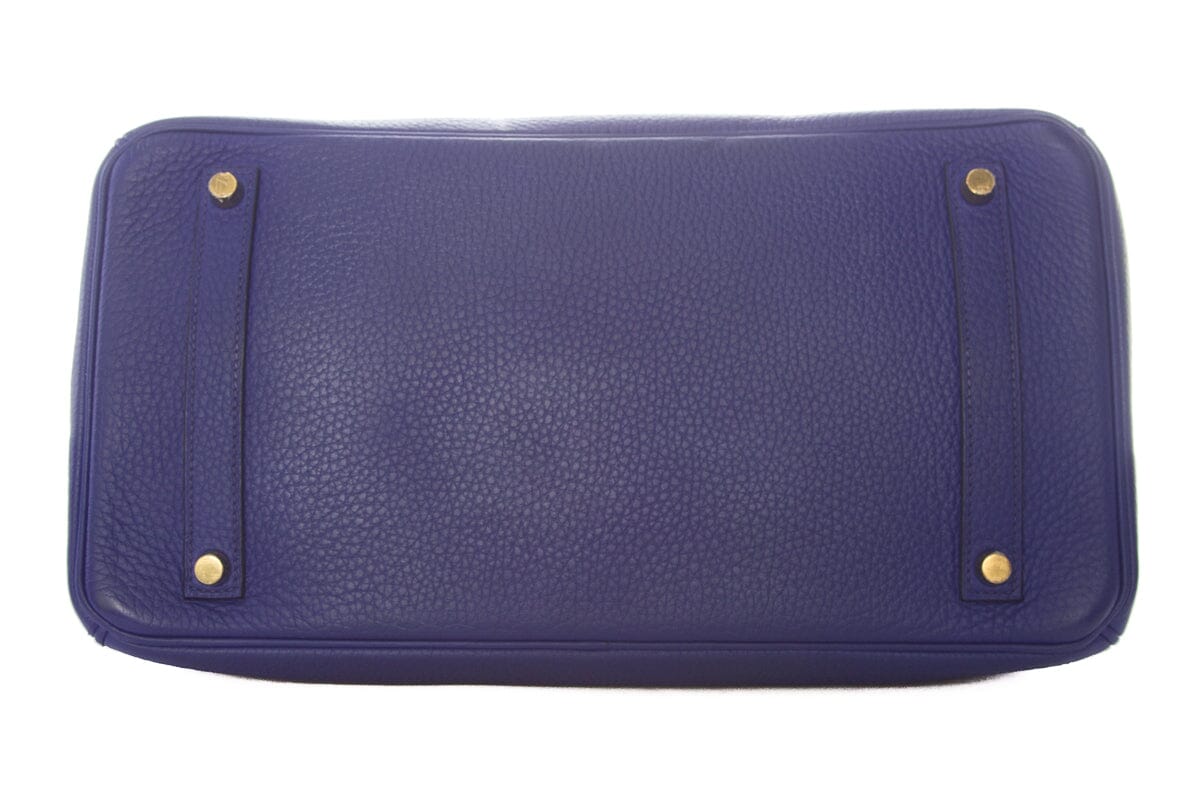 HermÃƒÆ’Ã‚Â¨s Blue Electric Birkin 35 Togo GHW  Handbag