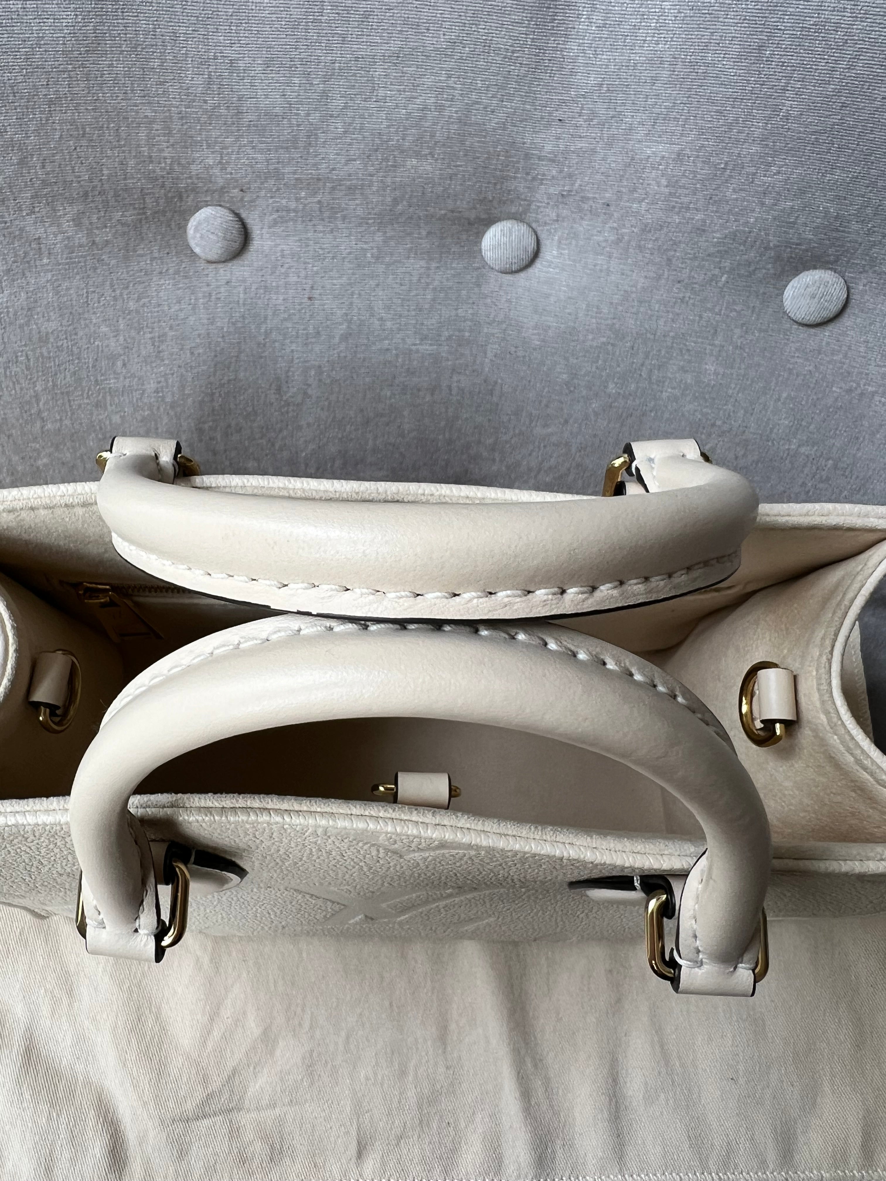 Louis Vuitton On the Go Crème PM Empreinte (RRP £2,380)