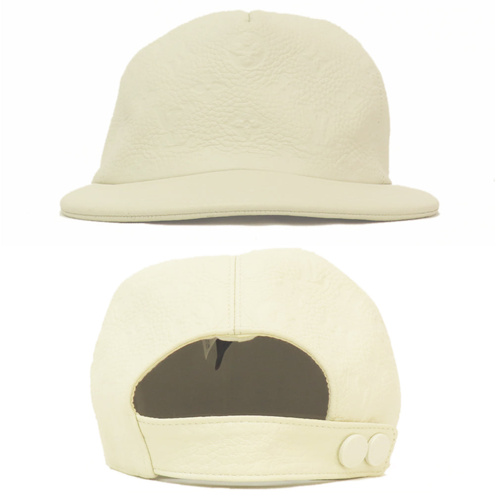 Louis Vuitton Monogram Emplant Casket  1.0 MP2321 White Hat Small Apparels Other