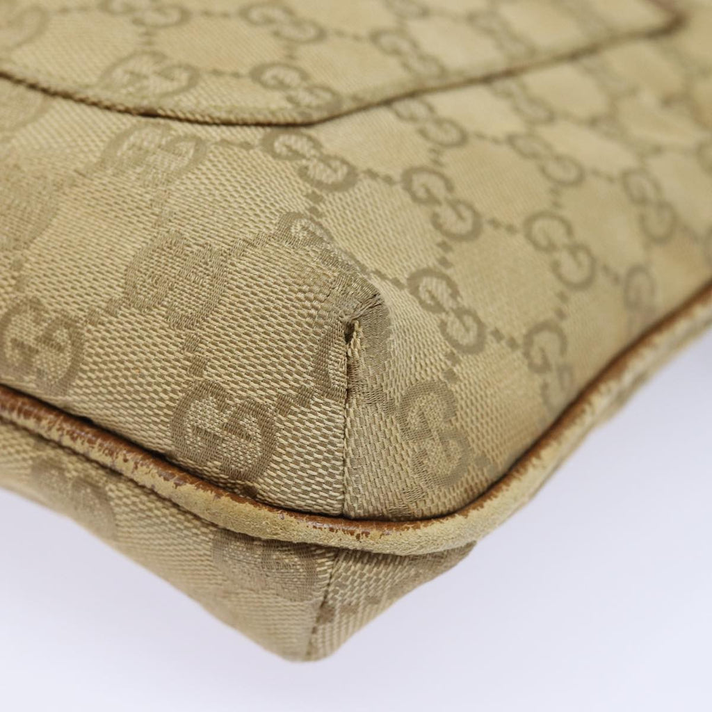 GUCCI GG Canvas Shoulder Bag Beige 115514 86155
