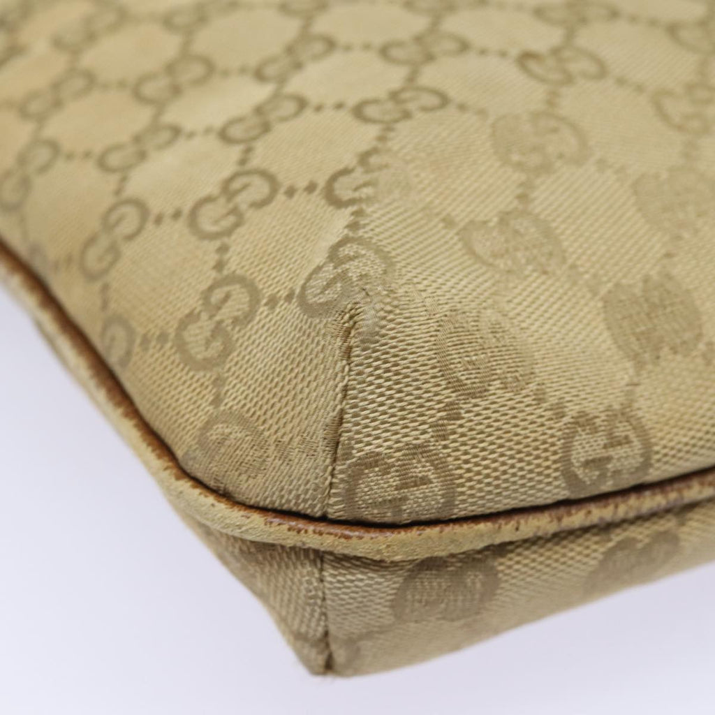 GUCCI GG Canvas Shoulder Bag Beige 115514 86155