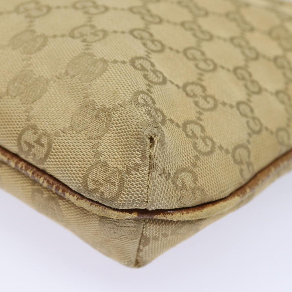 GUCCI GG Canvas Shoulder Bag Beige 115514 86155