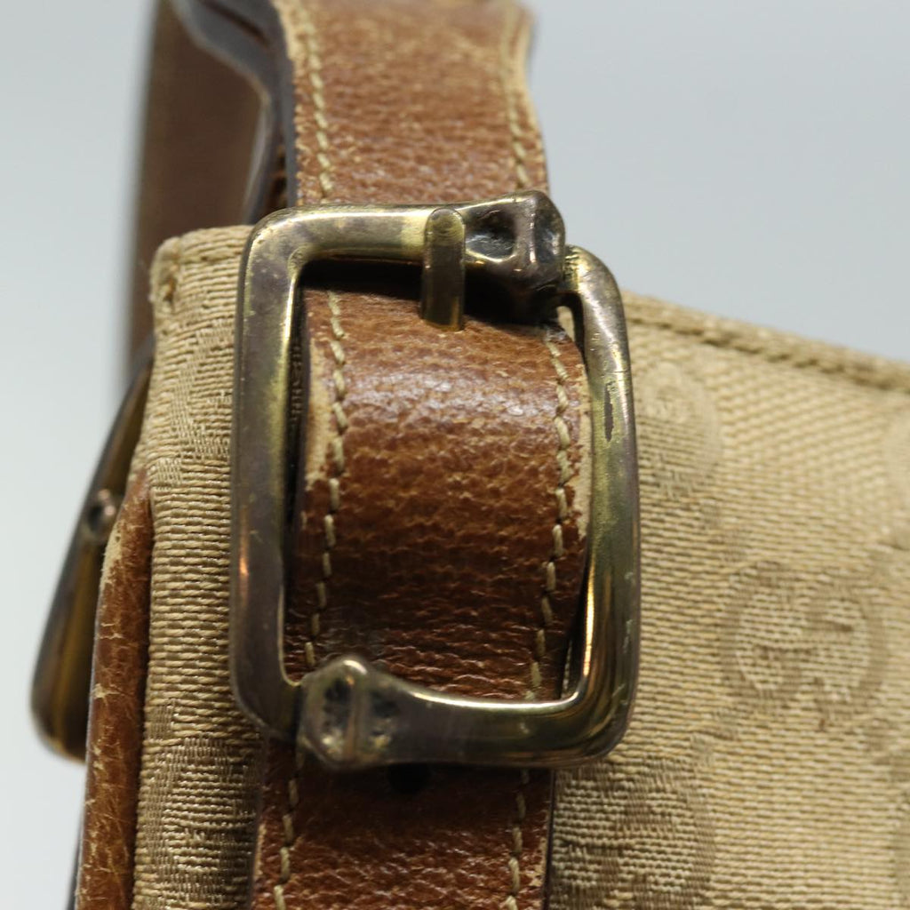 GUCCI GG Canvas Shoulder Bag Beige 115514 86155