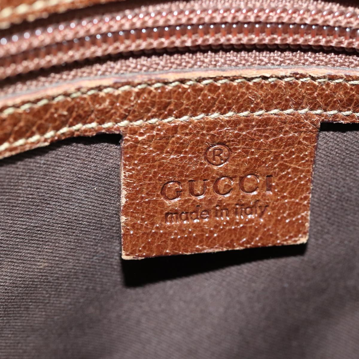 GUCCI GG Canvas Shoulder Bag Beige 115514 86155