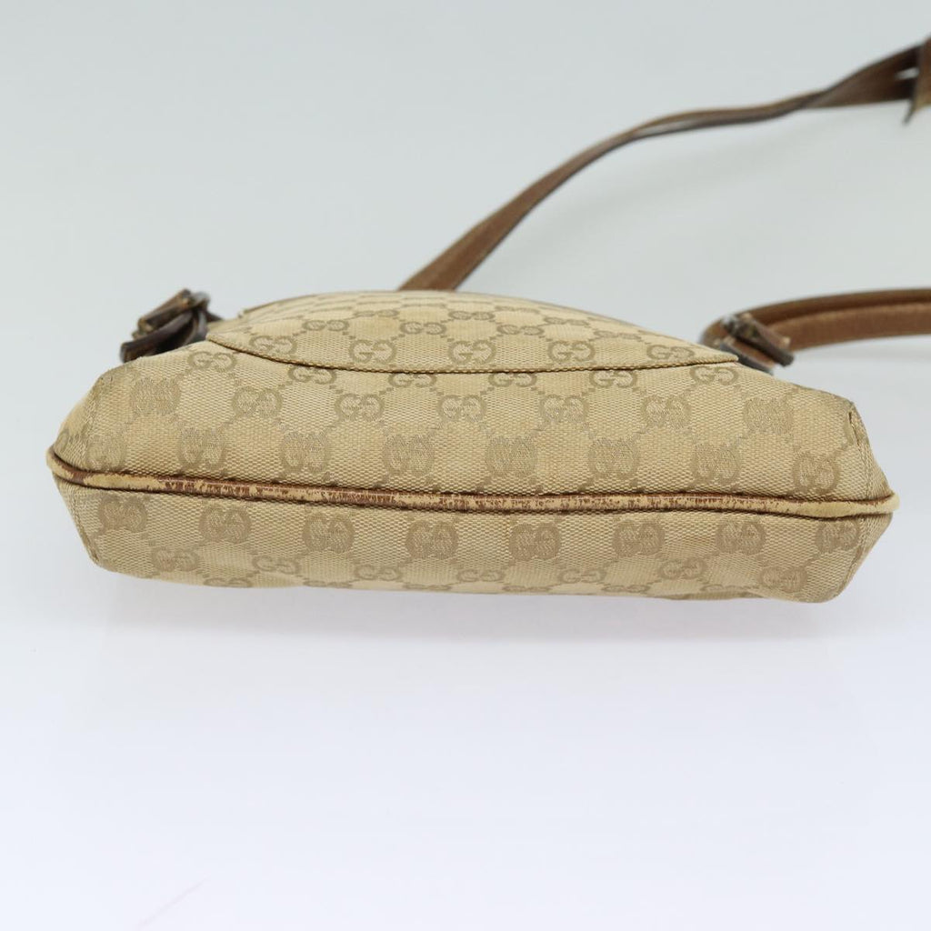 GUCCI GG Canvas Shoulder Bag Beige 115514 86155