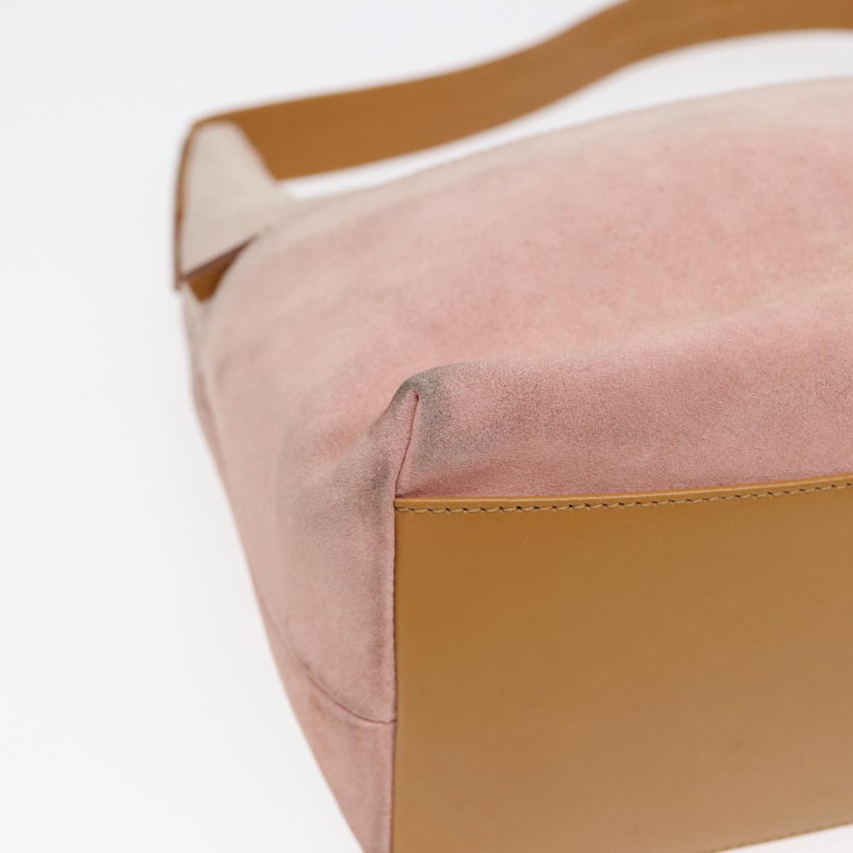 GUCCI Hand Bag Suede Pink Gold 001 3386 86157