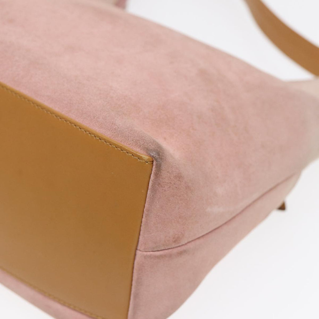 GUCCI Hand Bag Suede Pink Gold 001 3386 86157