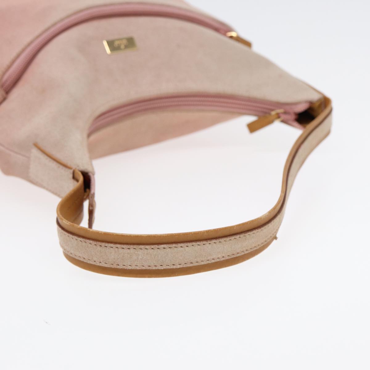 GUCCI Hand Bag Suede Pink Gold 001 3386 86157