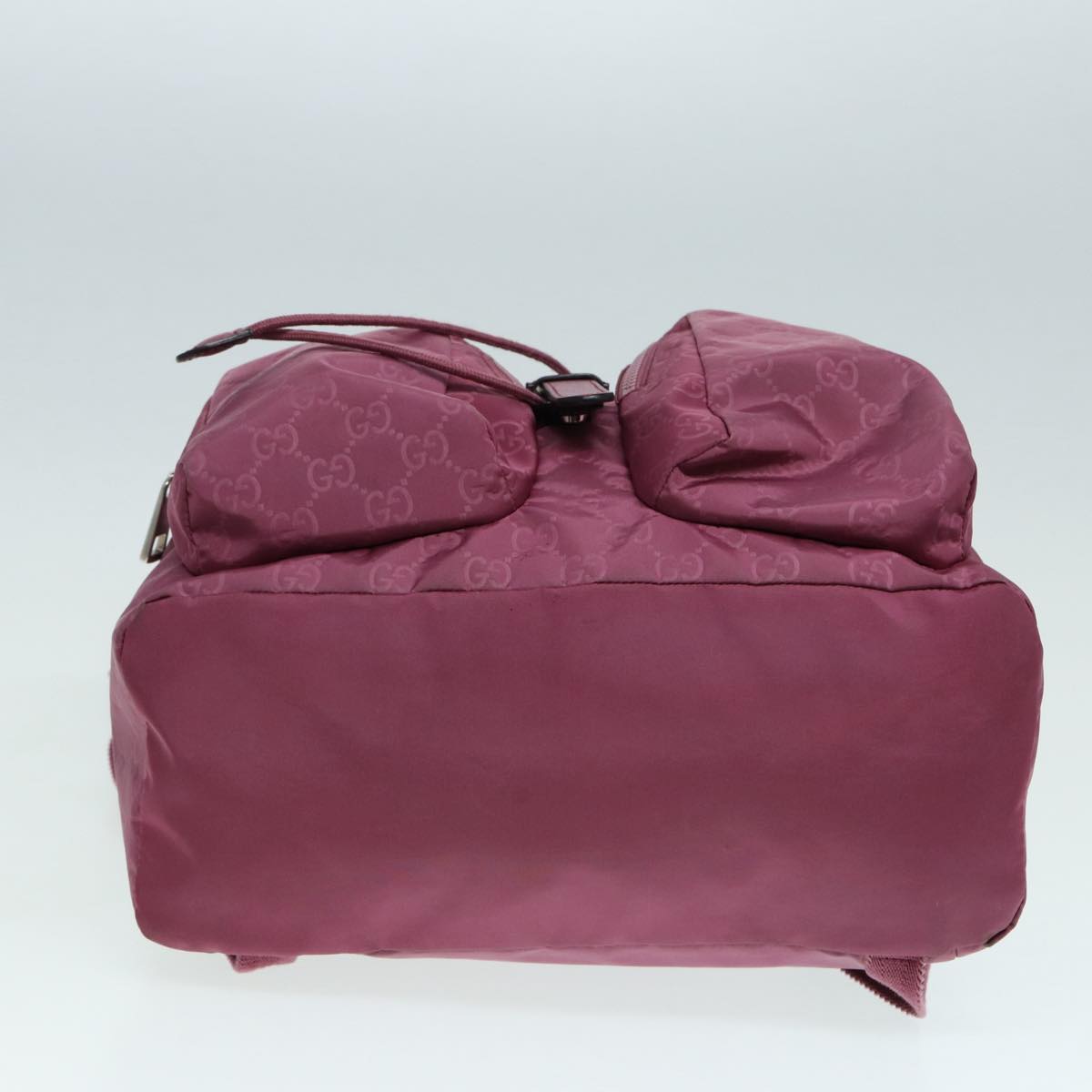 GUCCI GG Canvas Backpack Nylon Purple Silver 406361 86158