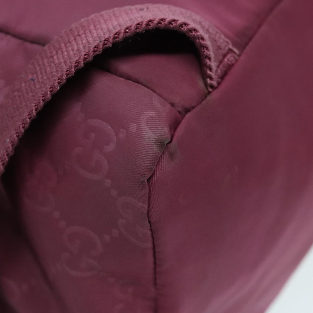 GUCCI GG Canvas Backpack Nylon Purple Silver 406361 86158