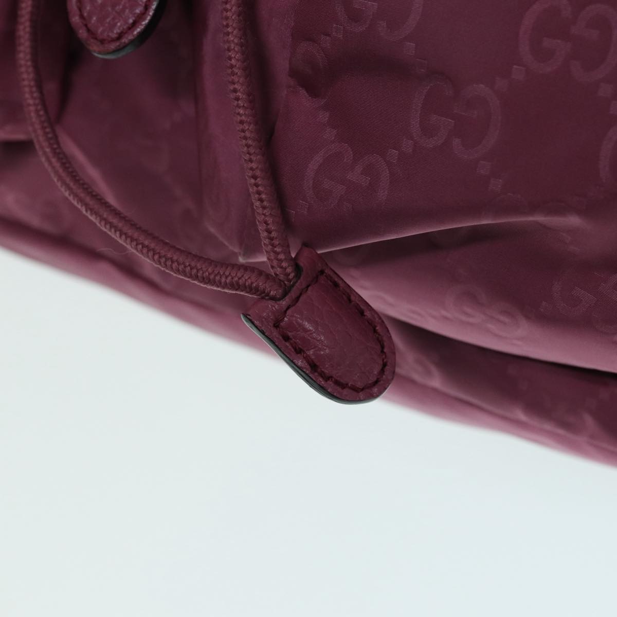 GUCCI GG Canvas Backpack Nylon Purple Silver 406361 86158