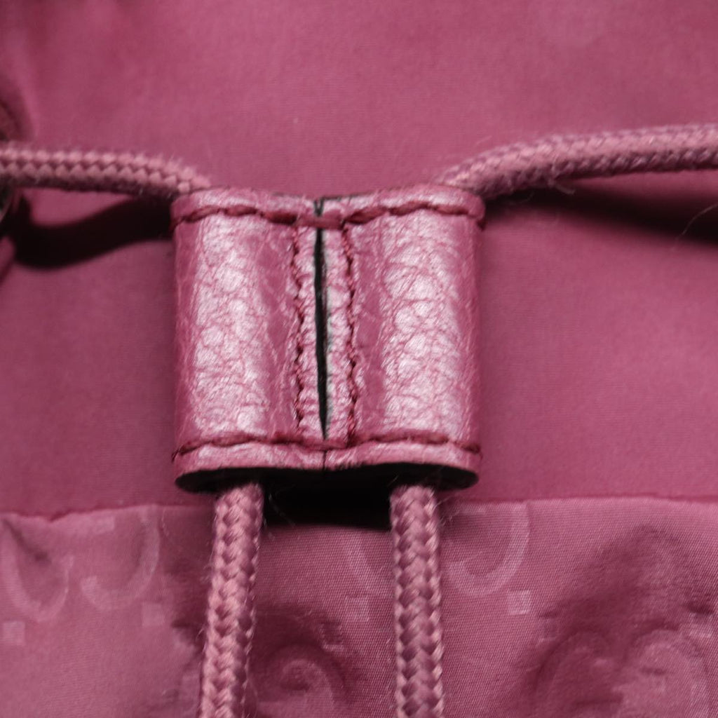 GUCCI GG Canvas Backpack Nylon Purple Silver 406361 86158