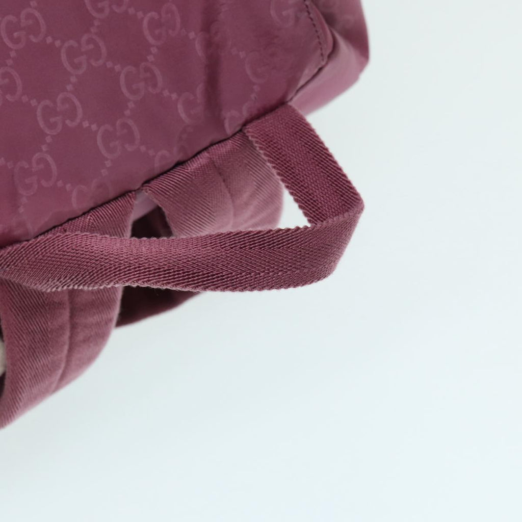 GUCCI GG Canvas Backpack Nylon Purple Silver 406361 86158