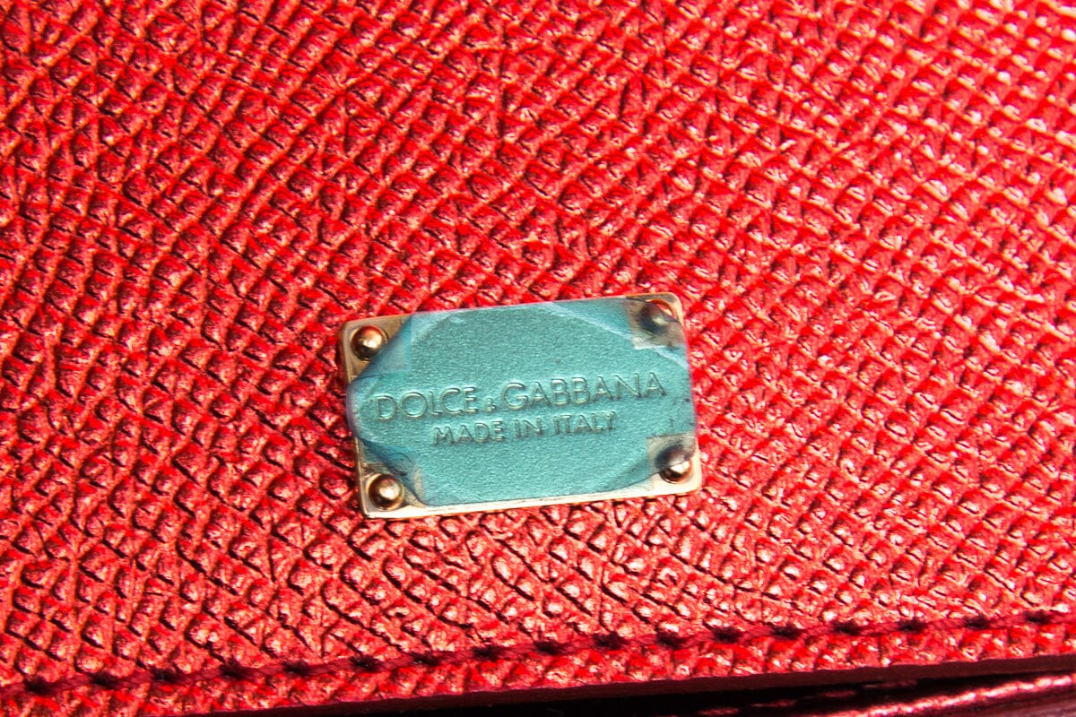 Dolce & Gabbana Dauphine Red Iridescent Handbag